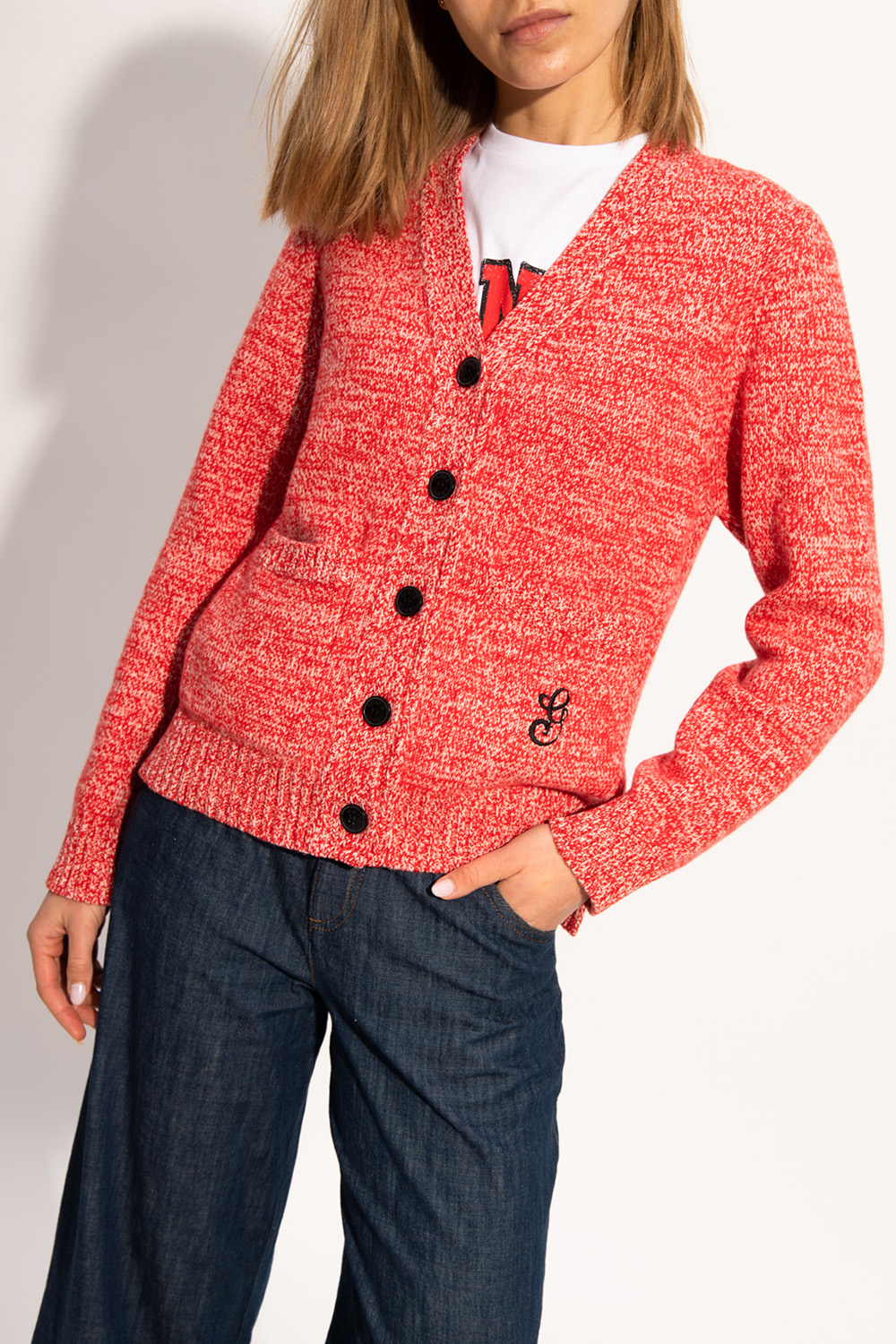 Ganni Cardigan with logo